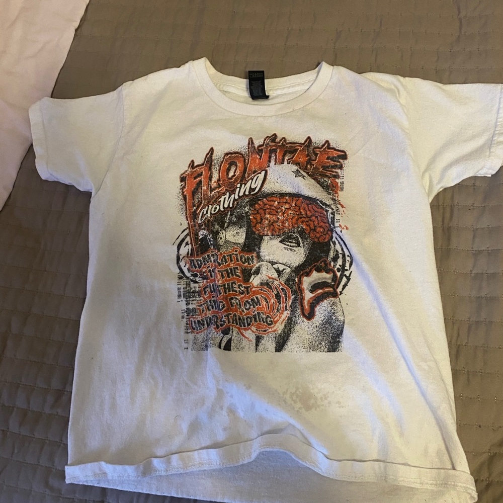 White Graphic T-Shirt with Bold Print